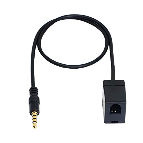 SinLoon RJ9 to 3.5mm Telephone Adapter Cable Female RJ9 Headset to Male 3.5mm Cell Phone Adapter - Convert RJ9 Headphone to Smartphones Most Android Cellphone with 3.5mm Headphone Jack(3.5 RJ9)