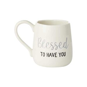 Enesco Our Name is Mud Best Godmother Engraved Coffee Mug, 1 Count (Pack of 1), White