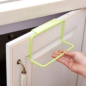 Elaco 4Pcs Home Bathroom Kitchen Cupboard Cabinet Over Door Hanging Metal Towel,Rack Holder Organizer Hanger Shelf (Multicolor)