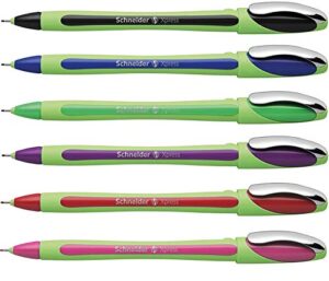 schneider xpress fineliner pens 0.8mm assorted colors - pack 6