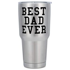 elanze designs best dad ever 30 oz stainless steel travel mug with lid