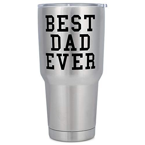 Elanze Designs Best Dad Ever 30 Oz Stainless Steel Travel Mug with Lid