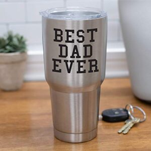 Elanze Designs Best Dad Ever 30 Oz Stainless Steel Travel Mug with Lid