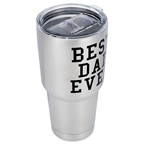 Elanze Designs Best Dad Ever 30 Oz Stainless Steel Travel Mug with Lid