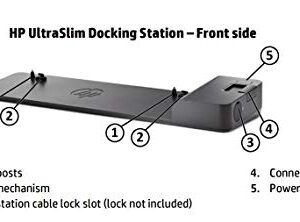 HP UltraSlim Docking Station D9Y32AA#ABA With 65W AC Adapter (Renewed)