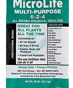 MicroLife Multi-Purpose (6-2-4) Professional Grade Granular Organic Fertilizer for All Plants All the Time, 40 LBS