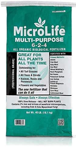 MicroLife Multi-Purpose (6-2-4) Professional Grade Granular Organic Fertilizer for All Plants All the Time, 40 LBS