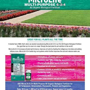 MicroLife Multi-Purpose (6-2-4) Professional Grade Granular Organic Fertilizer for All Plants All the Time, 40 LBS