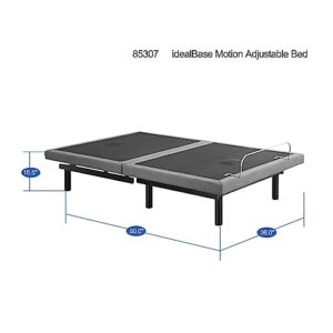 Naomi Home Pain Relieving IdealBase Adjustable Bed Frame Queen, Massaging Zero Gravity Adjustable Bed Base, Electric with 3 Speed Head & Foot Massage, Wireless Remote, 2 USB Ports, 800Lbs Capacity