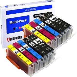 ink4work compatible ink cartridge replacement for canon pgi-280 xxl cli-281 xxl pgi280xxl cli281xxl for pixma ts6120 ts8120 ts9120 tr7520 tr8520 (10-pack)