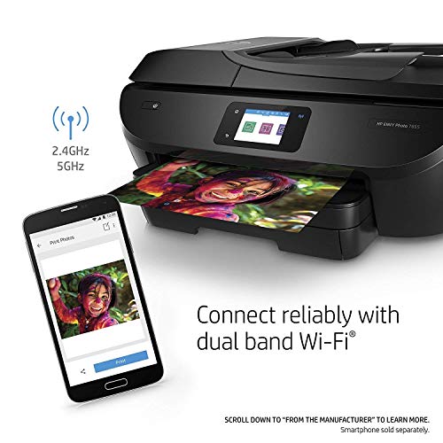 HP ENVY Photo 7855 All In One Photo Printer with Wireless Printing, Instant Ink Ready (K7R96A) (Renewed)