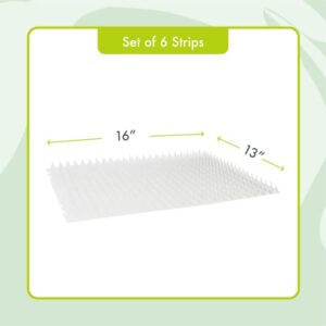 Homarden Cat Deterrent Outdoor Mat: Pet Deterrent Mats for Cats and Dogs - Indoor/Outdoor Deterrent Training Spike Mat Devices - Keep Away Cats Plastic Mats with Spikes - 16 x 13 Inches, 6 Pack