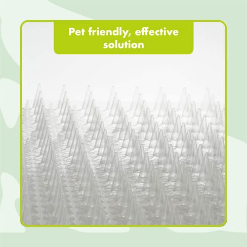 Homarden Cat Deterrent Outdoor Mat: Pet Deterrent Mats for Cats and Dogs - Indoor/Outdoor Deterrent Training Spike Mat Devices - Keep Away Cats Plastic Mats with Spikes - 16 x 13 Inches, 6 Pack