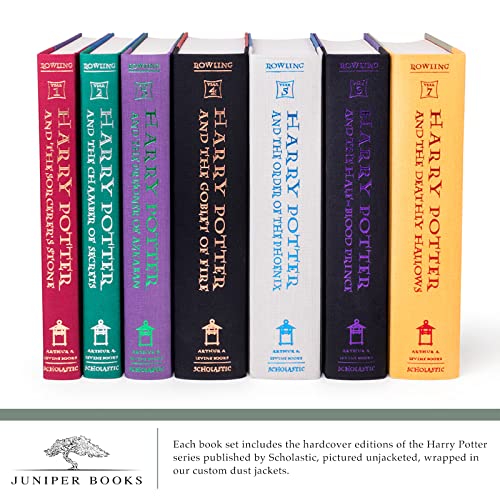 Juniper Books Harry Potter Boxed Set: Castle and Owl Edition | 7-Volume Hardcover Book Set with Custom Designed Dust Jackets for Books published by Scholastic| J.K. Rowling