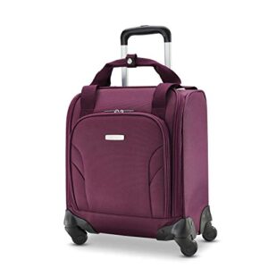 samsonite underseat carry-on spinner with usb port, purple, one size