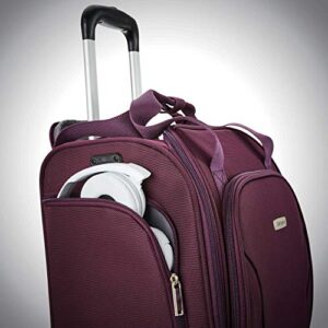 Samsonite Underseat Carry-On Spinner with USB Port, Purple, One Size