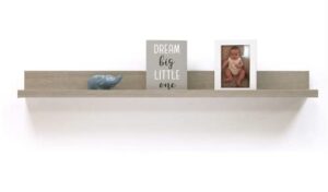 inplace shelving, 9602032e floating picture shelf with ledge, 35", gray driftwood