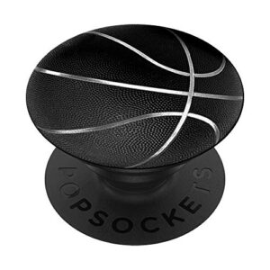 basketball black and white basketball sports gift popsockets popgrip: swappable grip for phones & tablets