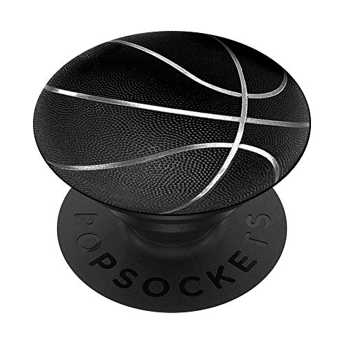 Basketball Black and White Basketball Sports Gift PopSockets PopGrip: Swappable Grip for Phones & Tablets