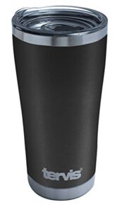tervis triple walled powder coated stainless steel insulated tumbler cup keeps drinks cold & hot, 20oz, onyx shadow
