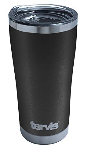 Tervis Triple Walled Powder Coated Stainless Steel Insulated Tumbler Cup Keeps Drinks Cold & Hot, 20oz, Onyx Shadow