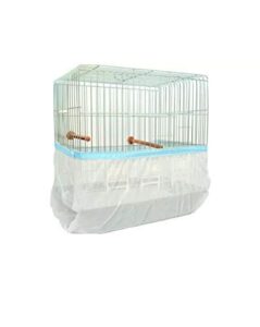 fit fly bird cage pocket style seed guard tulle curtain seed catcher size small (small)