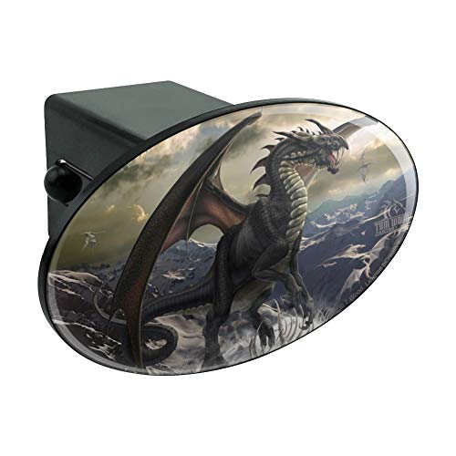 Rogue Dragon Winter Mountain Top Oval Tow Trailer Hitch Cover Plug Insert