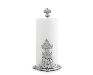 arthur court designs aluminum fleur-de-lis 13" paper towel holder