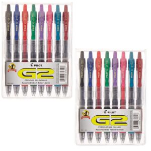 pilot(r) g-2(tm) retractable gel ink rollerball pen, bold point, 1.0 mm, assorted barrels, assorted ink colors, (pack of 2)