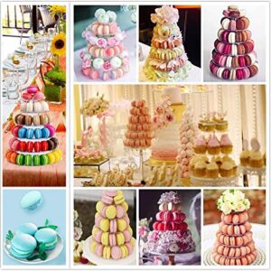 6 Tiers Round Macaron Tower Stand Plastic Transparent Cake Stand Macaron Display Rack Desserts Cupcake Holder Platter for Baby Shower, Birthday Party, Wedding, Party Decor by Greatstar