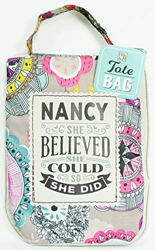 Fab Girl Foldable Tote Bags – Eco-Friendly Shoulder Tote – Reusable Tote Bag or Mom Bag – Multifunctional Utility Tote – Ideal Gift Tote Bag - Nancy - Believed Multicolored Tote Bag, 16x15”