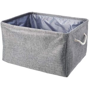 amazon basics fabric storage basket container with handles and drawstring, large