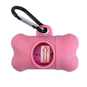 haodeng poop bag dispenser - includes 1 roll (15 bags) - large, earth-friendly, leak-proof pet waste bags