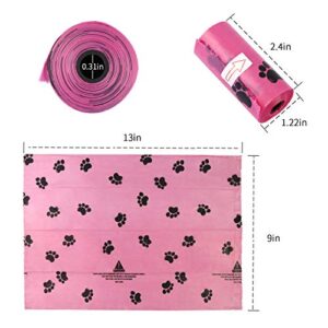 HaoDeng Poop Bag Dispenser - Includes 1 Roll (15 Bags) - Large, Earth-Friendly, Leak-Proof Pet Waste Bags