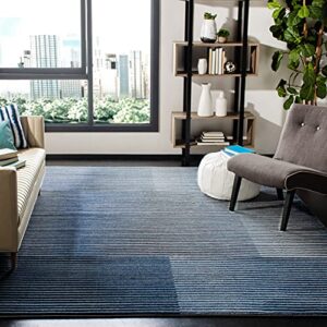 safavieh galaxy collection 5'3" x 7'6" blue / navy gal115m modern non-shedding living room bedroom dining home office area rug