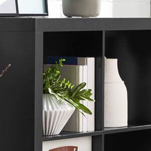 Better Homes and Gardens 4-Cube Organizer Storage Bookcase Bookshelf (4, White) (Solid Black, 6 Cube)