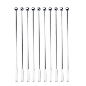 20 pcs Stainless Steel Coffee Beverage Stir Sticks Cocktail Stirrers Drink Swizzle Stick 7.4" Swizzle Stick Picks Tools