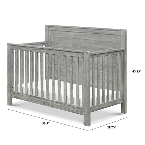 DaVinci Fairway 4-in-1 Convertible Crib in Cottage Grey, Greenguard Gold Certified