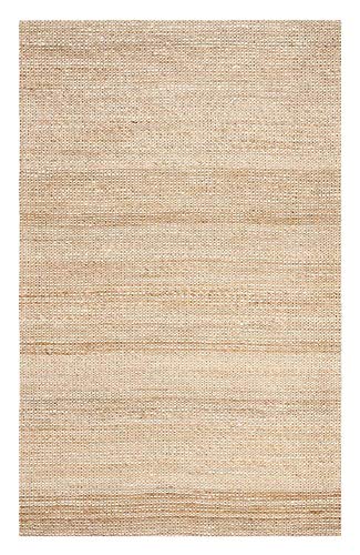 SAFAVIEH Marbella Collection Area Rug - 10' x 14', Natural & Ivory, Handmade Jute, Ideal for High Traffic Areas in Living Room, Bedroom (MRB303B)