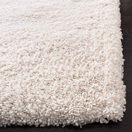 SAFAVIEH Royal Shag Collection Area Rug - 8' x 10', Cream, 2-inch Thick Ideal for High Traffic Areas in Living Room, Bedroom (RYG115A)