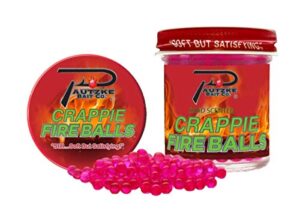 pautzke crappie fire balls, pink shad, maximize your fishing success - vibrant colors, long lasting scent, made with pure salmon egg juice, 1.35 oz.