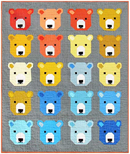 Elizabeth Hartman Bjorn Bear Quilt Kit Kona Cotton Solids Robert Kaufman Fabrics KITP-1892-25