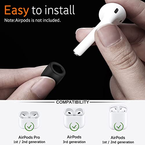 HALLEAST Compatible Earbuds Strap Silicone Band Wire Cable Connector Earphone Sports Neckband Replacement for Airpods Pro2/ Pro/3/2/1 (Black/White)