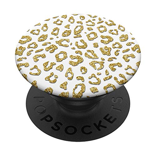 Sassy Golden Color Leopard Cheetah Print PopSockets PopGrip: Swappable Grip for Phones & Tablets