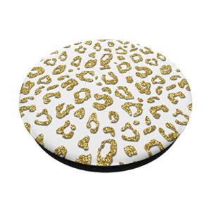 Sassy Golden Color Leopard Cheetah Print PopSockets PopGrip: Swappable Grip for Phones & Tablets