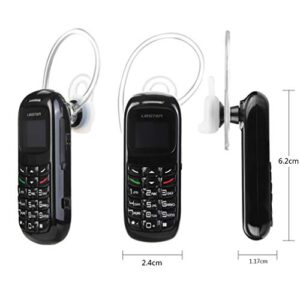 Sudroid Mini Small Mobil Cell Phone L8star BM70 Bluetooth Handset 0.66 inch Unlocked Bluetooth Earphone Dialer Support SIM Card(Black)