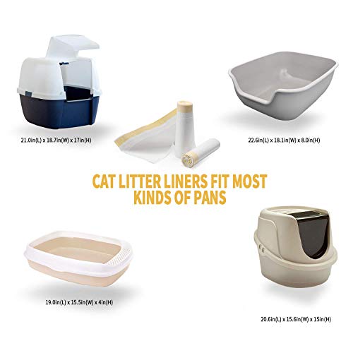 KONE Cat Litter Box Liners, 14 Count Jumbo Extra Durable Large Drawstring Kitty Litter Pan Bags Cat Waste Litter Bags Pet Cat Supplies (36" x 18")