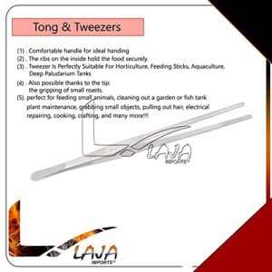 LAJA Imports 24" Tweezers (Herp Feeding Tool) Snake Reptile Stainless Steel