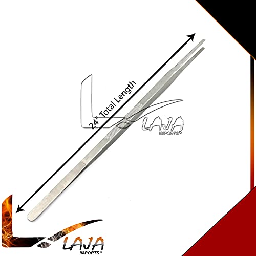 LAJA Imports 24" Tweezers (Herp Feeding Tool) Snake Reptile Stainless Steel