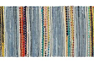 The Home Talk Recycled Denim Area Rug | Carpets Suitable for Living Room, Bedroom, Dining Room, Home Décor | Handcrafted Rugs | Non-Skid | Bohemian Contemporary | 2’ x 5’ | Denim Rag Store